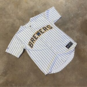 Vintage Milwaukee Brewers Hart number 1 Majestic Jersey – Size Large